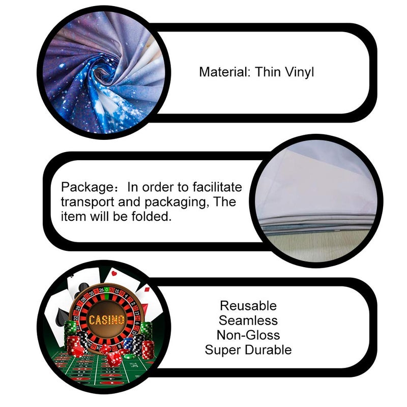 PHMOJEN Casino Theme Party Backdrop Vinyl 10x7ft Roulette Color Chip Poker Photography Background Party Banner Photo Shooting Props LYPH946 - Image 4